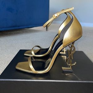 Gold YSL Opyum high heel sandal